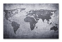 Čierno-biela mapa Obraz zs62