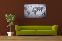 Čierno-biela mapa Obraz zs62