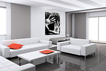 Obraz čierno - biely Dlane zv24384