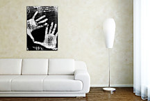 Obraz čierno - biely Dlane zv24384